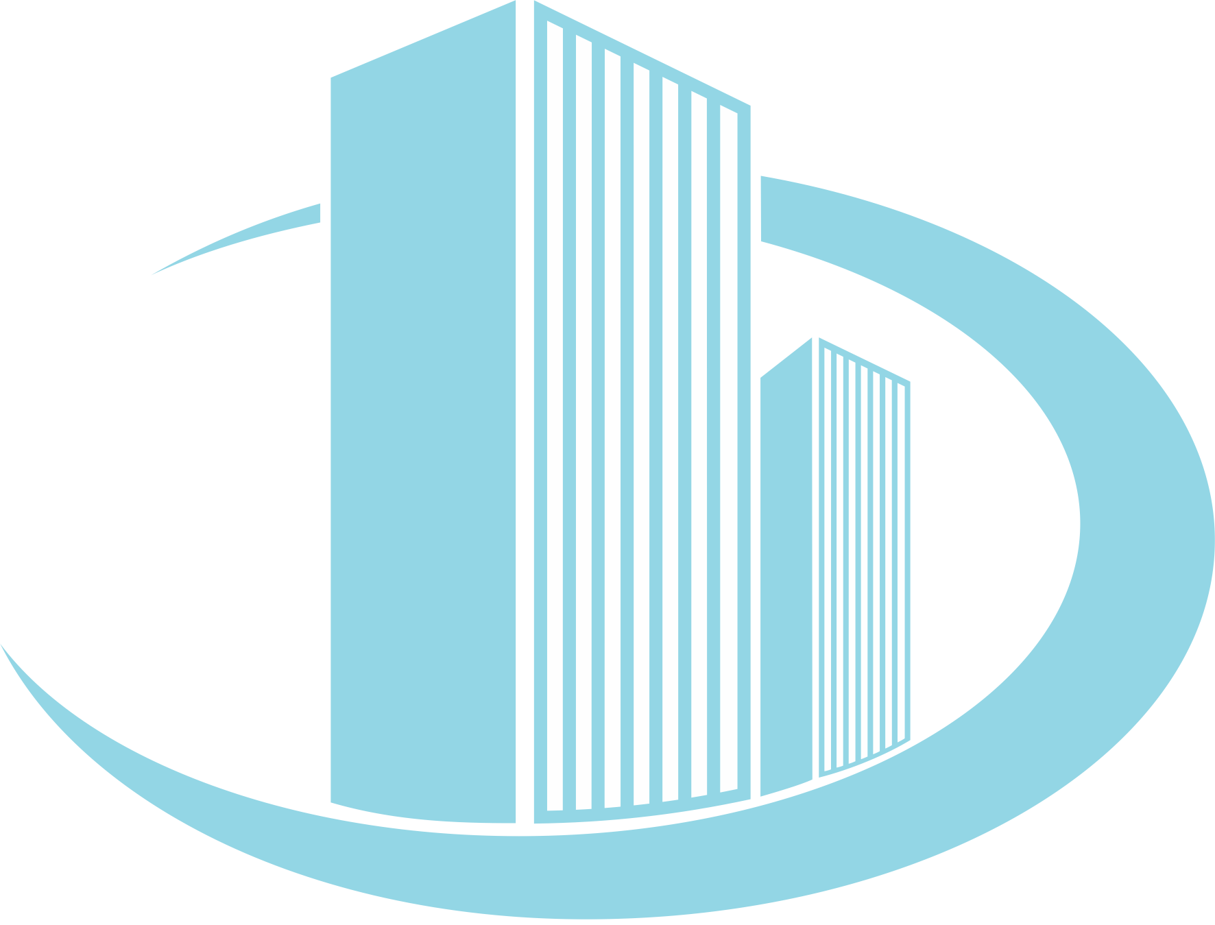 Logo firmy AZ-Solutions przedstawiający budynek nieruchomości
